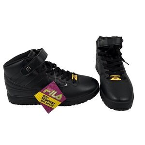New Women's Fila Black Mid Slip Resistant Sneakers Shoes Work Size 10 NWT NWOB